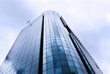 Modern skyscraper reflection in the window Stock Photo - Budget Royalty-Free & Subscription, Code: 400-03996043