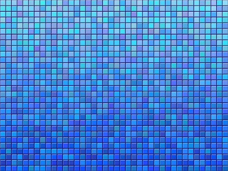 Blue color tile background pattern. Computer generated picture. Photographie de stock - Aubaine LD & Abonnement, Code: 400-03996097