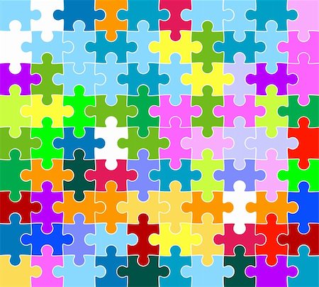 jigsaw puzzle pattern Stock Photo - Budget Royalty-Free & Subscription, Code: 400-03996115