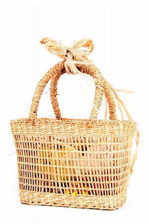 slicky (artist) - natural basket isolated on the white background Foto de stock - Royalty-Free Super Valor e Assinatura, Número: 400-03996237