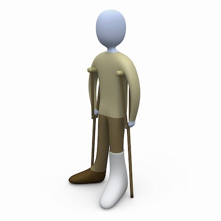 simsearch:400-05242638,k - Computer generated image - Person With Broken Foot. Stock Photo - Budget Royalty-Free & Subscription, Code: 400-03996766