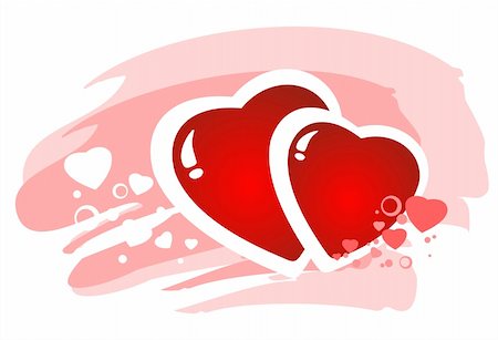 simsearch:400-04079766,k - Ornate hearts on a pink background. Valentine's illustration. Stock Photo - Budget Royalty-Free & Subscription, Code: 400-03996862