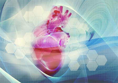 heart on blue and abstract background Stock Photo - Budget Royalty-Free & Subscription, Code: 400-03996929