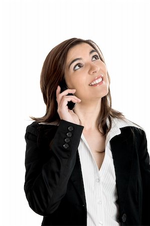 simsearch:400-04351235,k - Portrait of a young beautiful businesswoman talking on her mobile phone Foto de stock - Super Valor sin royalties y Suscripción, Código: 400-03997319