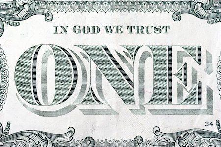 The "In God We Trust" area on the back of a one dollar bill. Stockbilder - Microstock & Abonnement, Bildnummer: 400-03997908