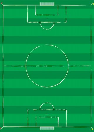 football court images - Football pitch with white lines and corner flags Stock Photo - Budget Royalty-Free & Subscription, Code: 400-03998517