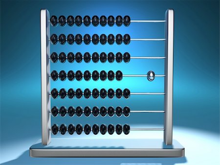 simsearch:400-04522371,k - Conceptual abacus on blue background Stock Photo - Budget Royalty-Free & Subscription, Code: 400-03998684