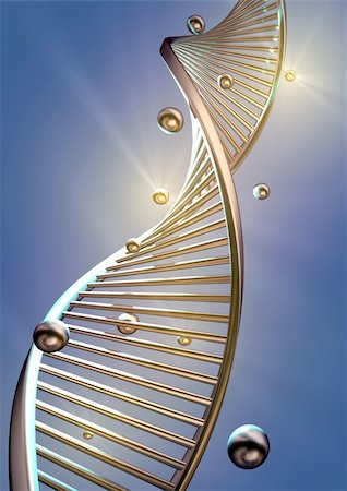 Conceptual DNA molecule rendered in 3d Stock Photo - Budget Royalty-Free & Subscription, Code: 400-03998685