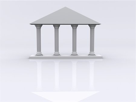 Conceptual ionic-style Greek architecture - 3d render Stock Photo - Budget Royalty-Free & Subscription, Code: 400-03998715