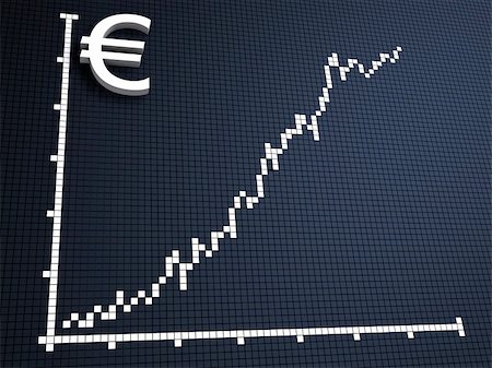 simsearch:400-06079683,k - 3d rendered illustration of a euro statistic on a blue background Stock Photo - Budget Royalty-Free & Subscription, Code: 400-03999045