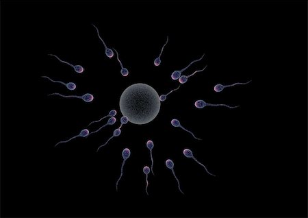 simsearch:400-04573090,k - sperm attack on black background Stock Photo - Budget Royalty-Free & Subscription, Code: 400-03999598