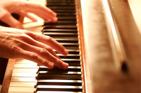 piano practice - Playing the Piano Stock Photo - Budget Royalty-Free & Subscription, Code: 400-03990029
