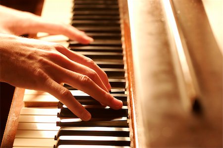 piano practice - Playing the Piano Stock Photo - Budget Royalty-Free & Subscription, Code: 400-03990031