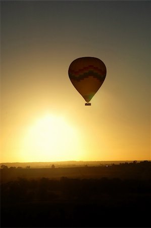 Sports : Ballooning at Sunrise Fotografie stock - Microstock e Abbonamento, Codice: 400-03990187