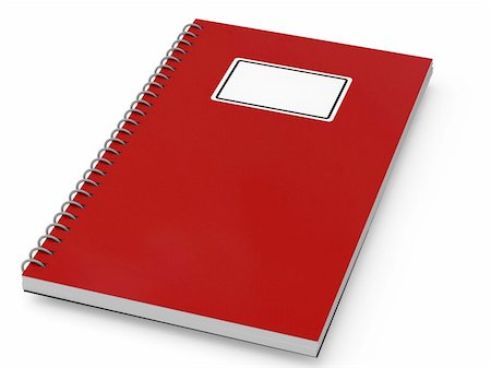 simsearch:400-03990507,k - large rendering of isolated red notebook Stock Photo - Budget Royalty-Free & Subscription, Code: 400-03990787