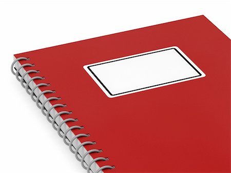simsearch:400-03990507,k - large rendering of isolated red notebook Stock Photo - Budget Royalty-Free & Subscription, Code: 400-03990788