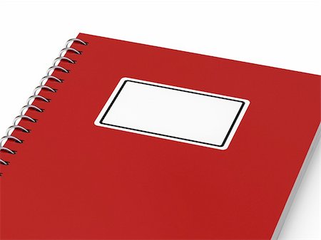 simsearch:400-03990507,k - large rendering of isolated red notebook Stock Photo - Budget Royalty-Free & Subscription, Code: 400-03990789