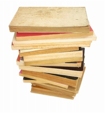 simsearch:400-06568755,k - pile of old stained books against white background Stock Photo - Budget Royalty-Free & Subscription, Code: 400-03991359