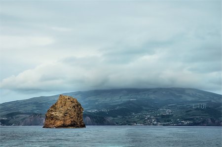 picture of house with high grass - Big rocks in the coastline of Azores islands Stock Photo - Budget Royalty-Free & Subscription, Code: 400-03991374