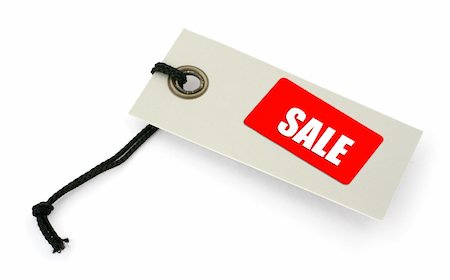 simsearch:400-03991350,k - close-up of a Sale tag against white, a small shadow under it, no copyright infringement Stock Photo - Budget Royalty-Free & Subscription, Code: 400-03991458