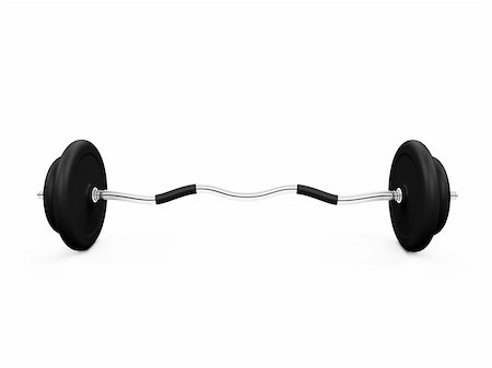 isolated dumbbell on a white background Stock Photo - Budget Royalty-Free & Subscription, Code: 400-03991465