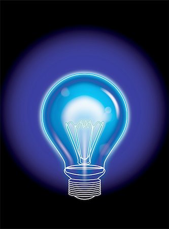 blue color light bulb Stock Photo - Budget Royalty-Free & Subscription, Code: 400-03991668