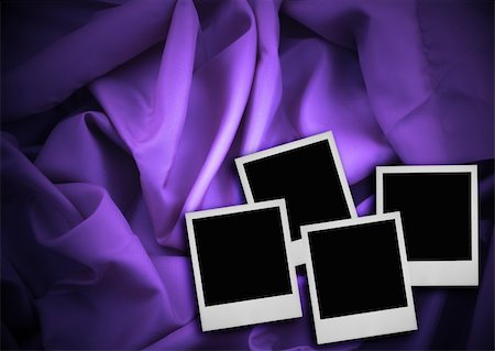 simsearch:695-05772848,k - four photo frames against purple textile background Stockbilder - Microstock & Abonnement, Bildnummer: 400-03991885