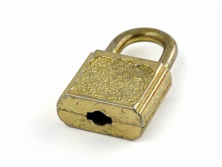 simsearch:400-04023924,k - close-up of old padlock on white background Stock Photo - Budget Royalty-Free & Subscription, Code: 400-03991895