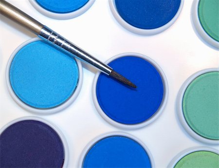 sparkia (artist) - colorful watercolors and paint brush Stockbilder - Microstock & Abonnement, Bildnummer: 400-03992038