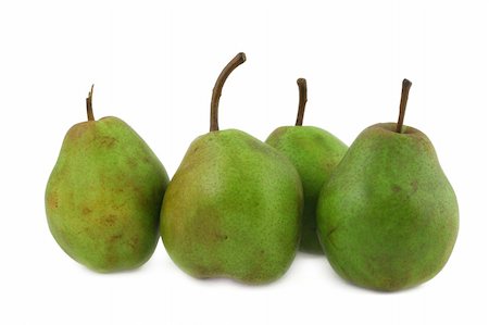 simsearch:400-07629553,k - green pears on white background, small shadow in front Fotografie stock - Microstock e Abbonamento, Codice: 400-03992705