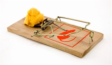 dononeg (artist) - Set mouse trap with cheese isolated on white background. Stock Photo - Budget Royalty-Free & Subscription, Code: 400-03992981