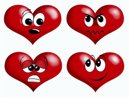 simsearch:400-04558459,k - illustration of smiley hearts emotions Fotografie stock - Microstock e Abbonamento, Codice: 400-03992999