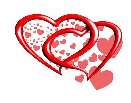 simsearch:400-04789565,k - illustration of valentine hearts on white Stockbilder - Microstock & Abonnement, Bildnummer: 400-03993001