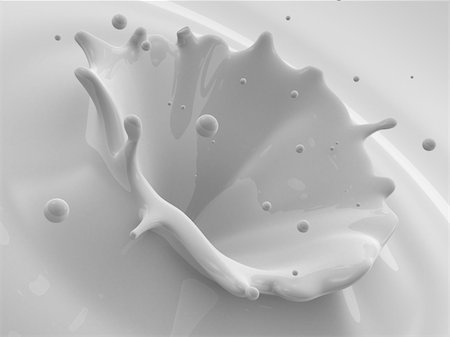 smoothie splash - 3d rendered illustration of a whit milk splash Stock Photo - Budget Royalty-Free & Subscription, Code: 400-03993148