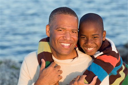 photos of black families - Portrait of Father and Son Stock Photo - Premium Royalty-Free, Code: 600-04625308