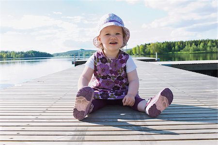 portraits girls water - Girl on Dock Stock Photo - Premium Royalty-Free, Code: 600-04931580