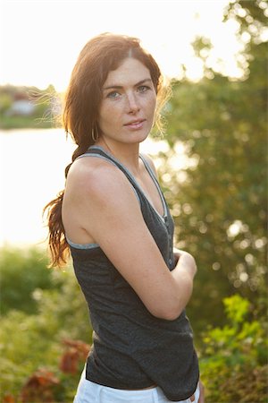 Portrait of Young Woman, Eugene, Lane County, Oregon, USA Foto de stock - Sin royalties Premium, Código: 600-04931745