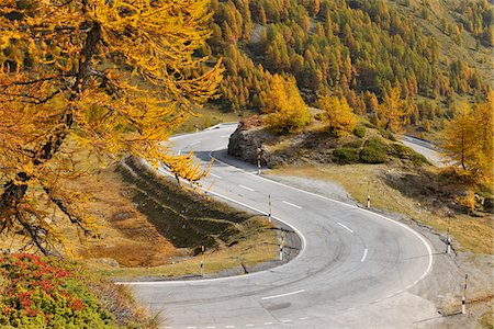 serpentinen - Road, Livigno, Province de Sondrio, Lombardie, Italie Photographie de stock - Premium Libres de Droits, Code: 600-05452182