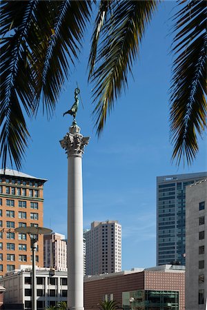 Dewey Monument, Union Square, San Francisco, California, USA Foto de stock - Sin royalties Premium, Código: 600-05653141