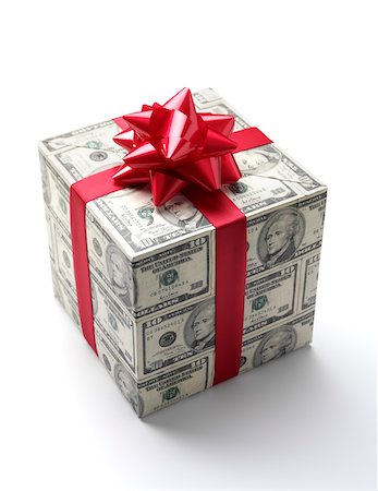 envuelto - Gift Wrapped in Money Foto de stock - Sin royalties Premium, Código: 600-05756177