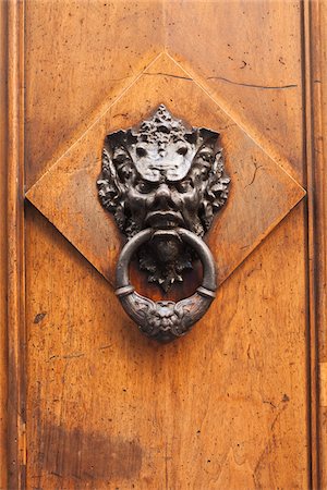 Door Knocker, Florence, Firenze Province, Tuscany, Italy Foto de stock - Sin royalties Premium, Código: 600-05756283