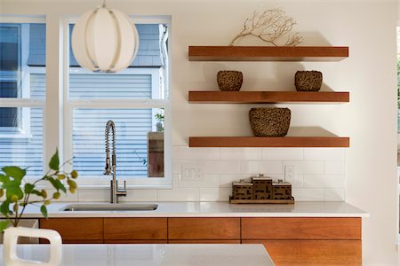 portland - Interior of Modern Kitchen Foto de stock - Sin royalties Premium, Código: 600-05762122