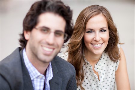 eye wear - Close-up Portrait of Young Couple Stock Photo - Premium Royalty-Free, Code: 600-05786173