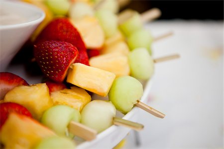 fruit tray images - Close-up of Fruit Kebobs Stock Photo - Premium Royalty-Free, Code: 600-05786657