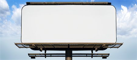 puffy clouds - Blank Billboard Stock Photo - Premium Royalty-Free, Code: 600-05803154