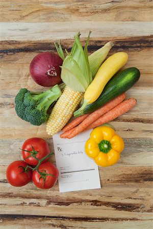 prescription - Variety of Vegetables and Prescription, Birmingham, Alabama, USA Stock Photo - Premium Royalty-Free, Code: 600-05803315