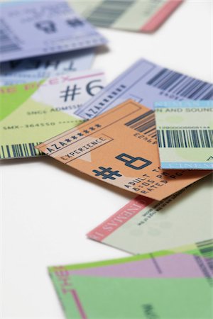 Movie Ticket Stubs Stock Photo - Premium Royalty-Free, Code: 600-05803392