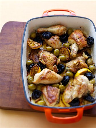 prune - Chicken Baked with Lemons, Olives and Prunes Stock Photo - Premium Royalty-Free, Code: 600-05803501