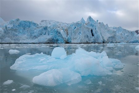 sea ice - Monacobreen Glacier, Haakon VII Land, Spitzbergen, Svalbard, Norway Foto de stock - Sin royalties Premium, Código: 600-05822016