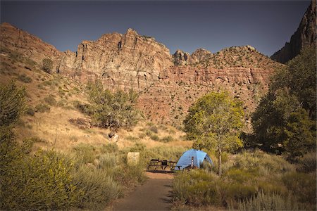 simsearch:600-05973177,k - Campsite, Zion National Park, Utah, USA Foto de stock - Sin royalties Premium, Código: 600-05822077